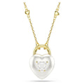 Idyllia pendant Mixed cuts, Heart, White, Gold-tone plated 5744127