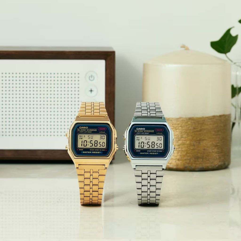 Casio Gents Digi, Gold Face, Gold Tone Band A159WGEA-1D