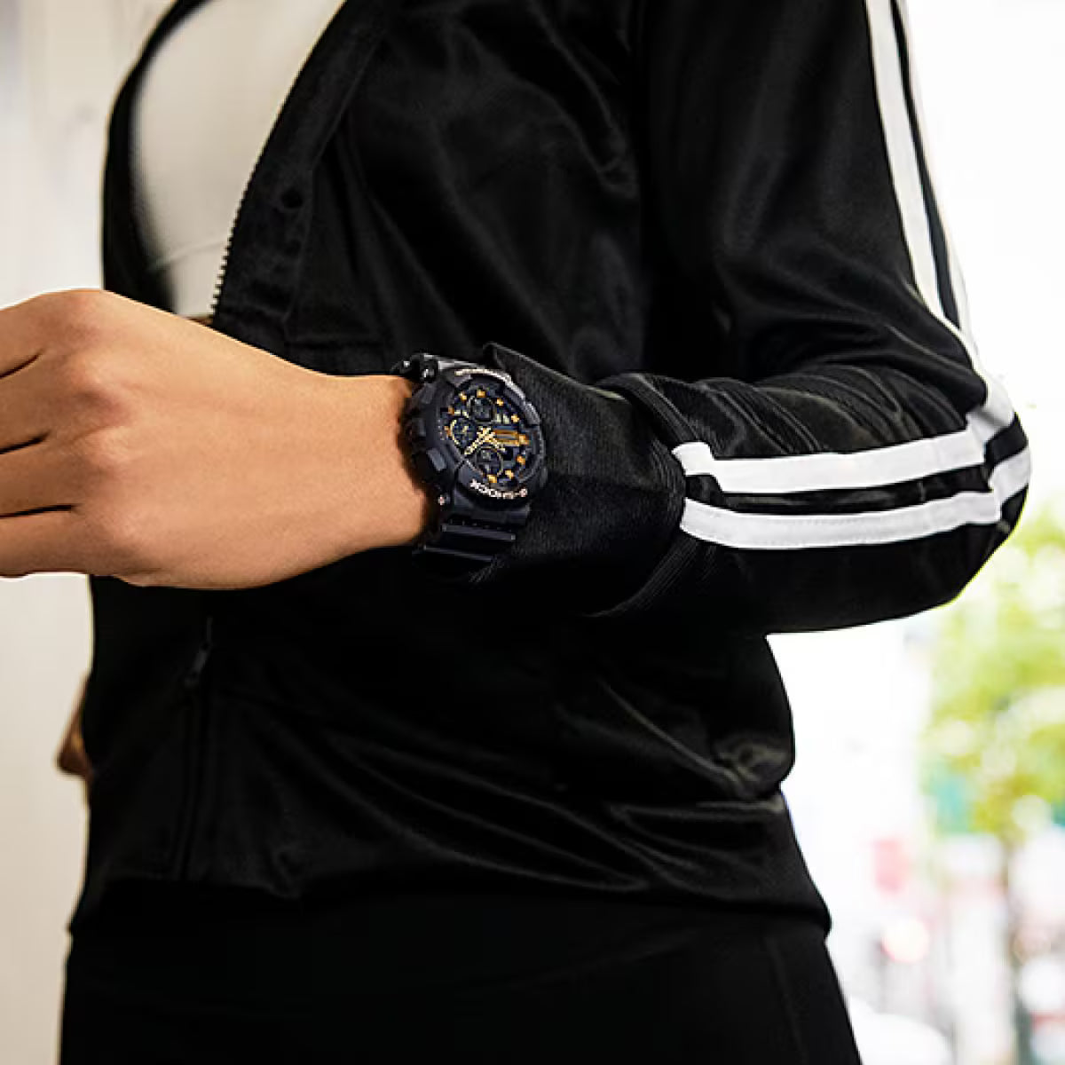G Shock Duo Mid Size, Black Resin Band GMAS140M-1A