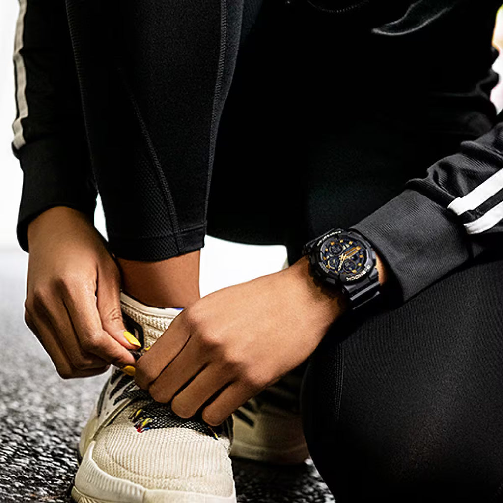 G Shock Duo Mid Size, Black Resin Band GMAS140M-1A