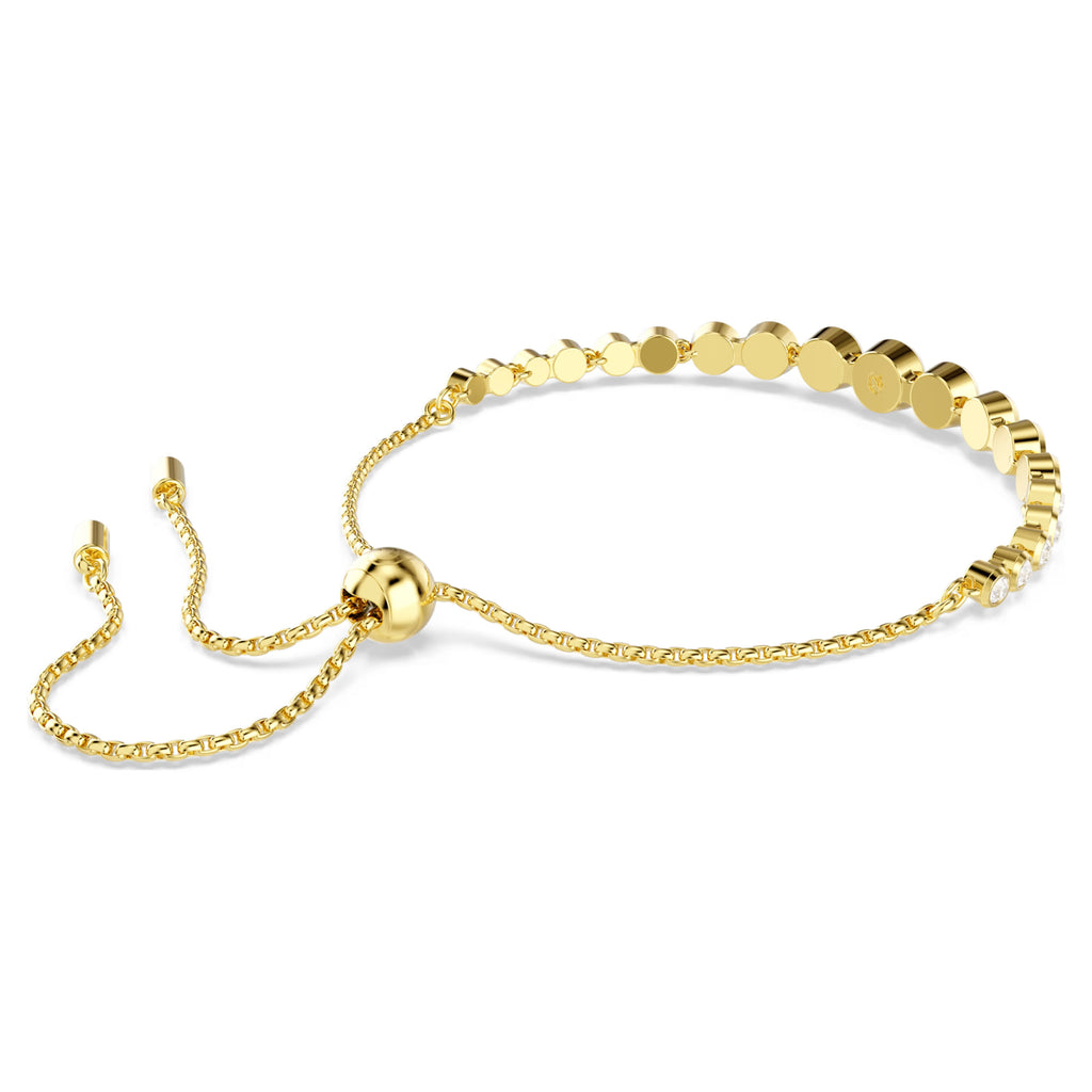 Imber bracelet Mixed round cuts, White, 18k gold finish 5705450