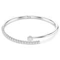 Matrix Round Cut Bangle (White, Rhodium Plated, Size L) 5753569
