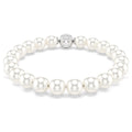 Matrix bracelet Crystal pearl, White, Rhodium plated 5747747