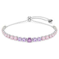 Matrix bracelet Gradient of round cuts, Multicolored, Rhodium plated 5751197