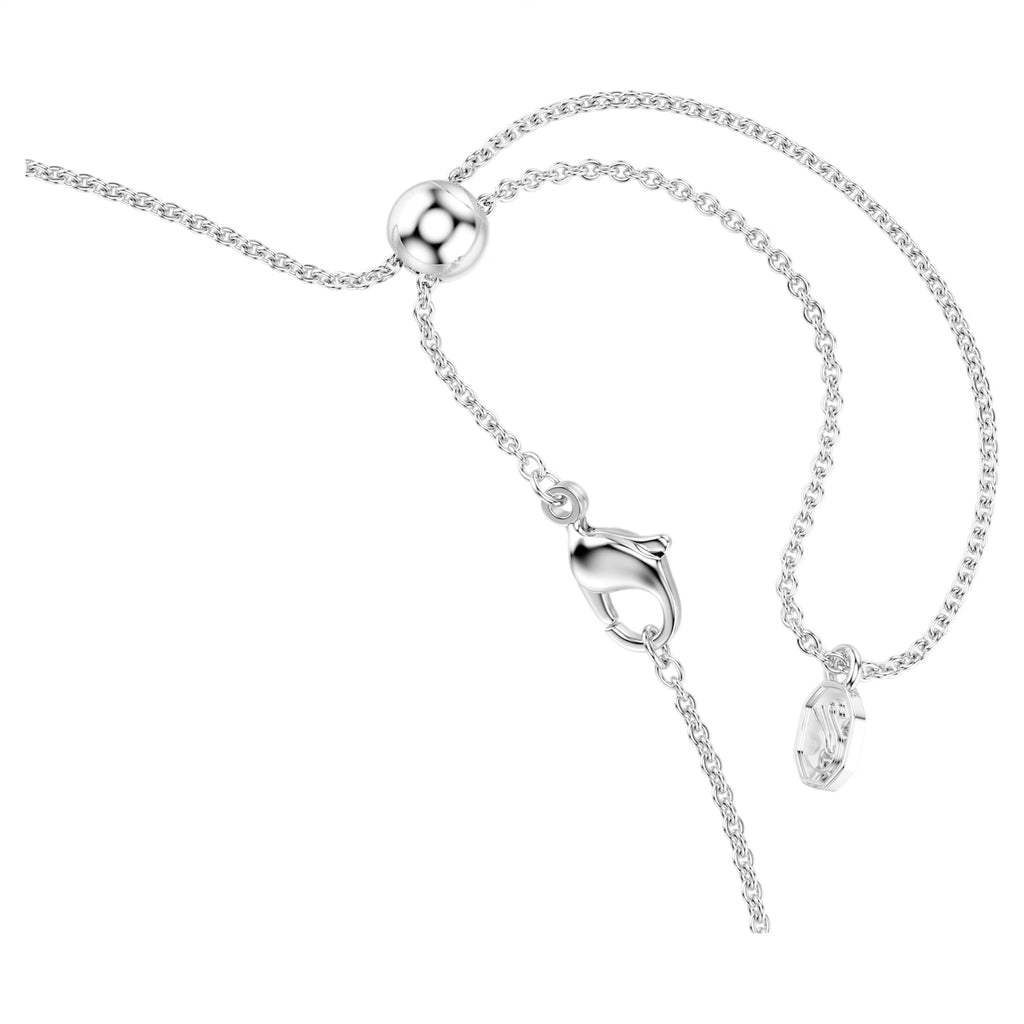 Matrix necklace Gradient of round cuts, Multicoloured, Rhodium plated 5751196