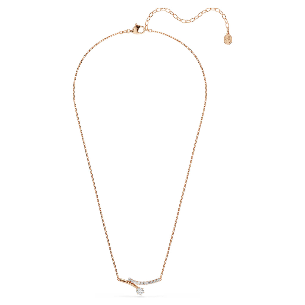 Matrix Round Cut Necklace (White, 18K Rose Gold Finish) 5763823