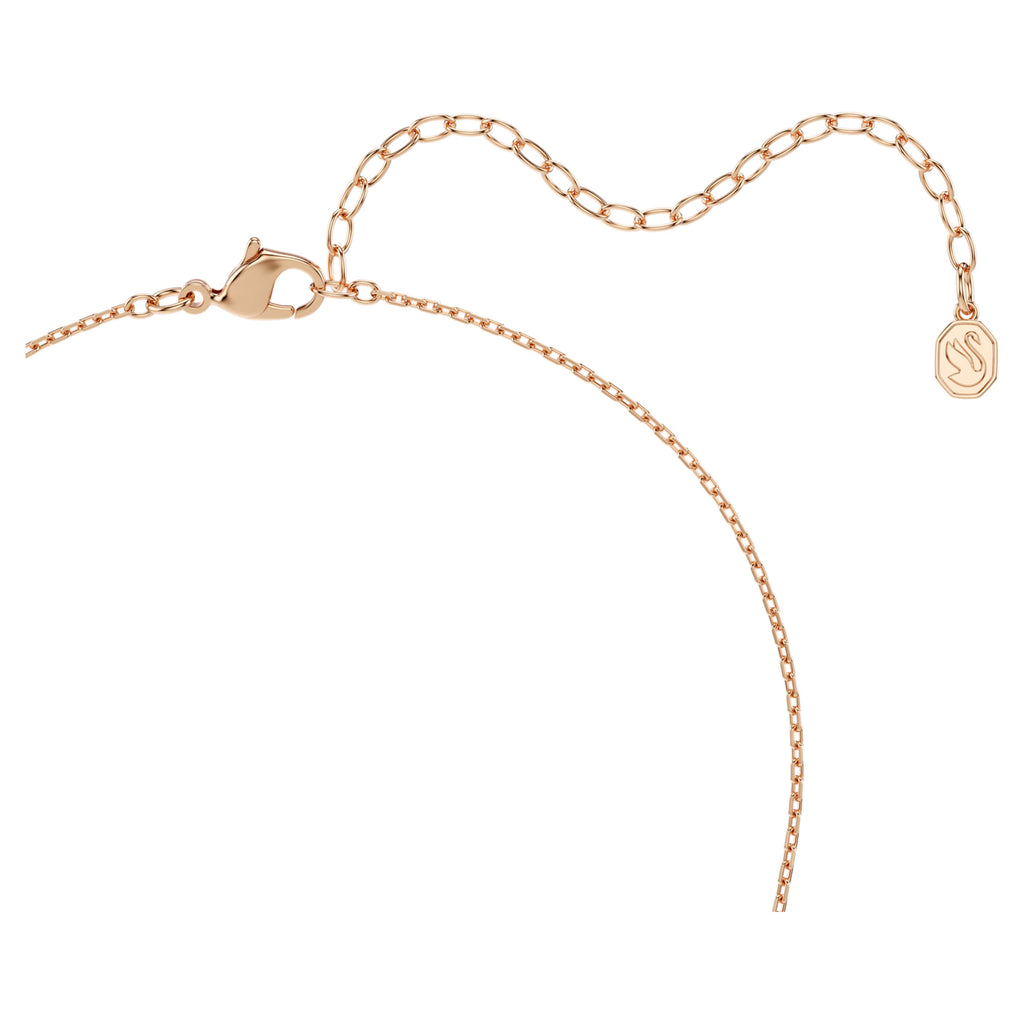 Matrix Round Cut Necklace (White, 18K Rose Gold Finish) 5763823