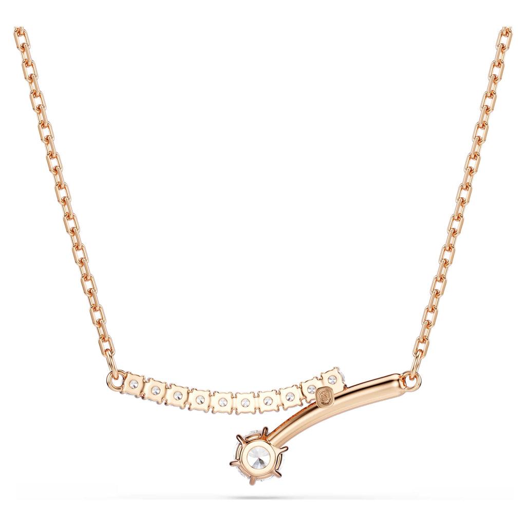 Matrix Round Cut Necklace (White, 18K Rose Gold Finish) 5763823