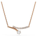 Matrix Round Cut Necklace (White, 18K Rose Gold Finish) 5763823