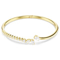 Mesmera bangle Mixed cuts, White, 18K gold finish size M, 5750440