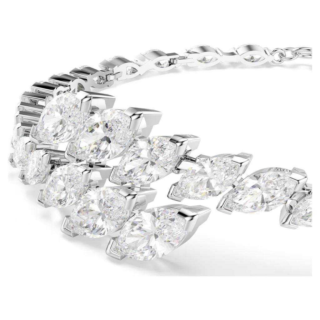 Mesmera Marquise Cut Bracelet (White, Rhodium Plated) 5748014