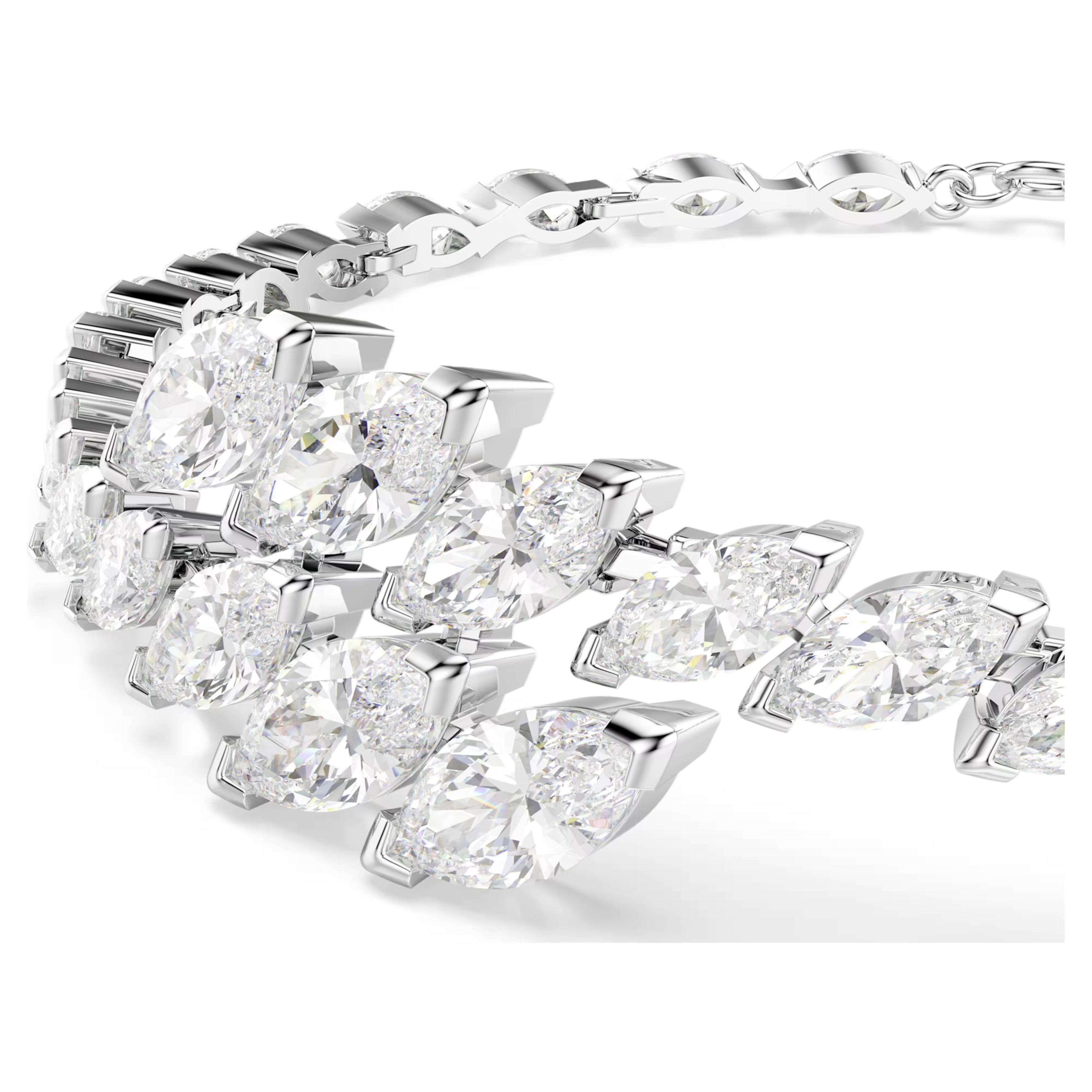 Mesmera Marquise Cut Bracelet (White, Rhodium Plated) 5748014