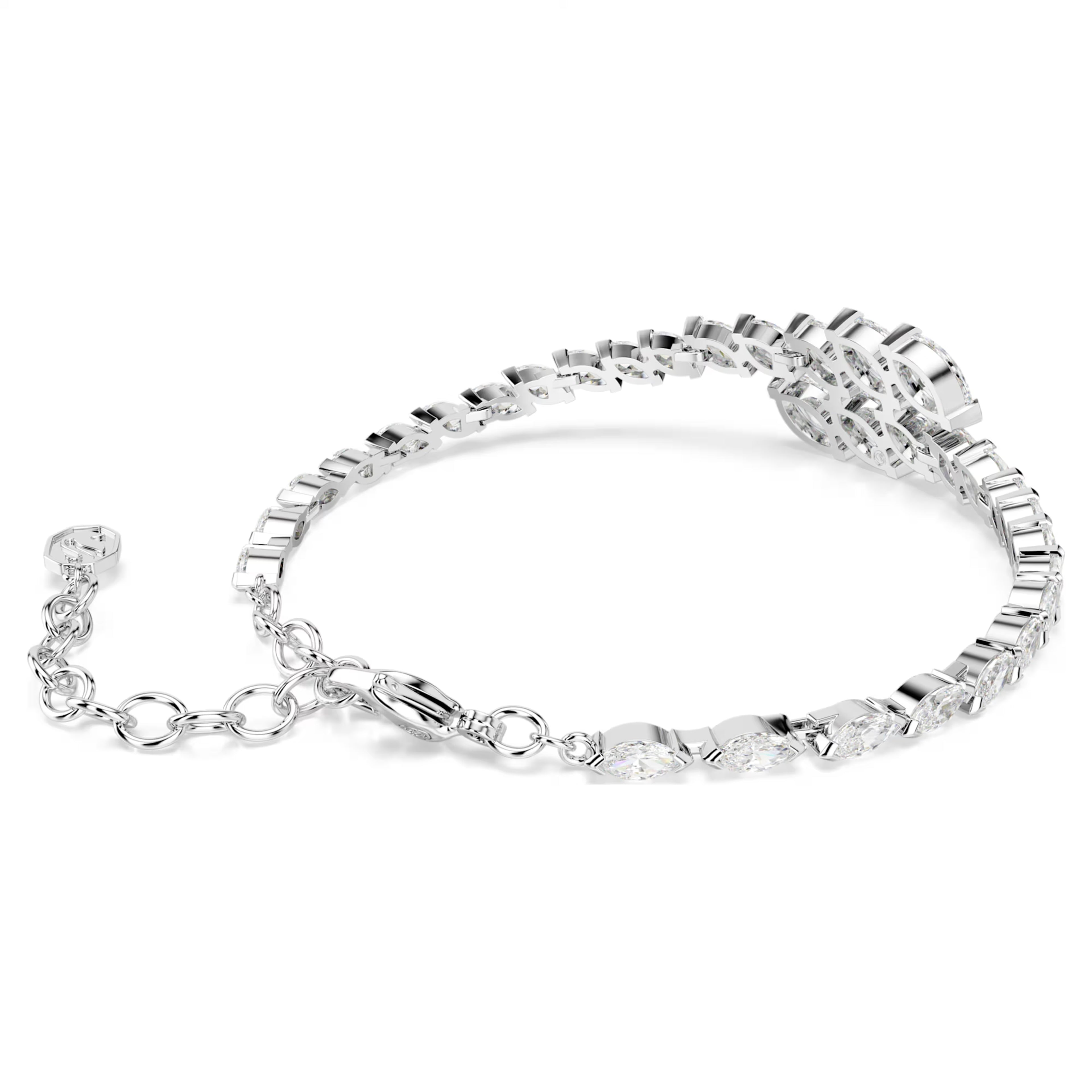 Mesmera Marquise Cut Bracelet (White, Rhodium Plated) 5748014