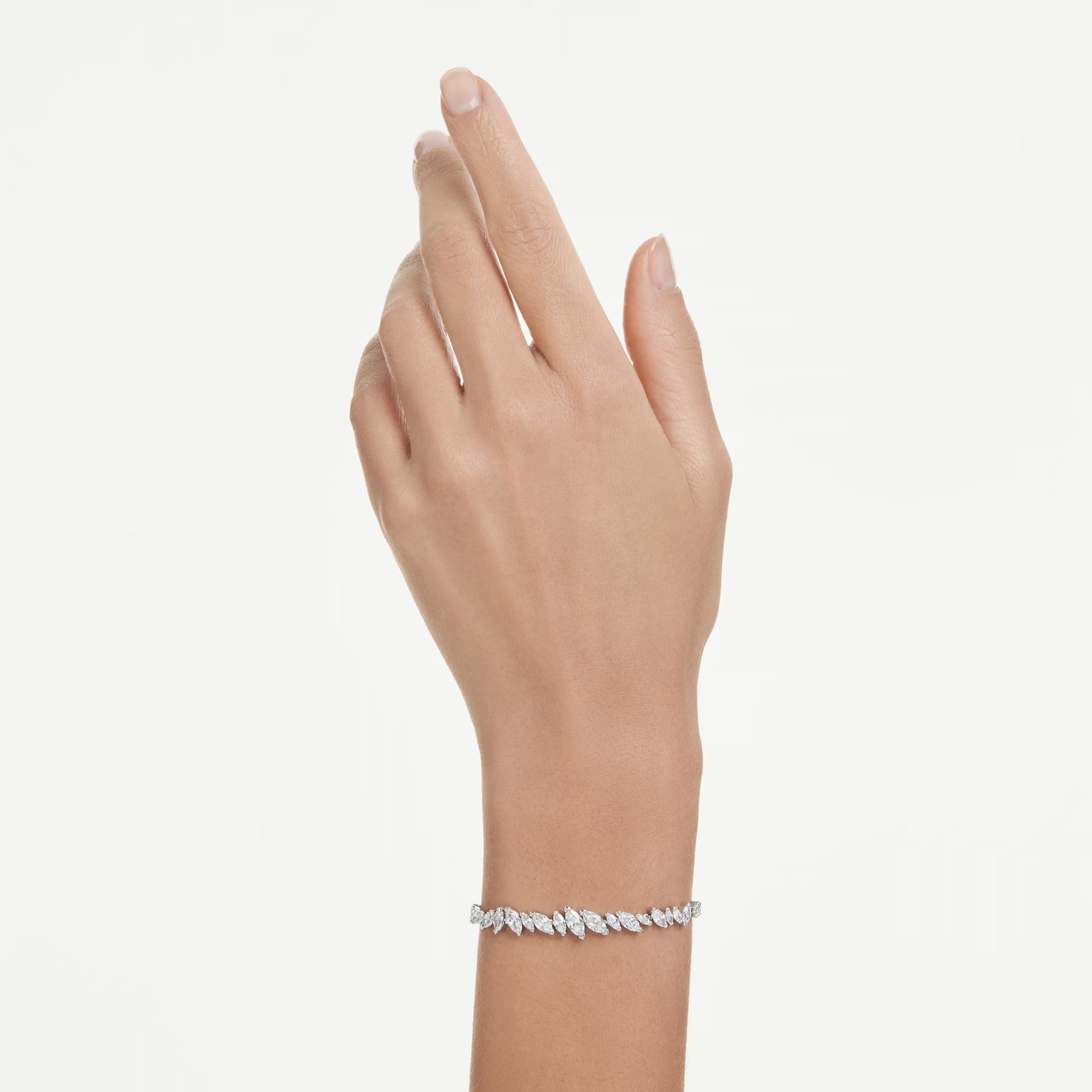 Mesmera Bracelet (Marquise Cut, White, Rhodium Plated). 5748650