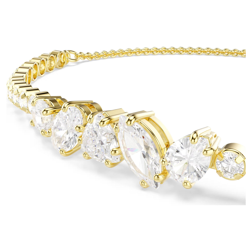 Mesmera Bracelet (Mixed Cuts, White, 18K Gold Finish) 5747939