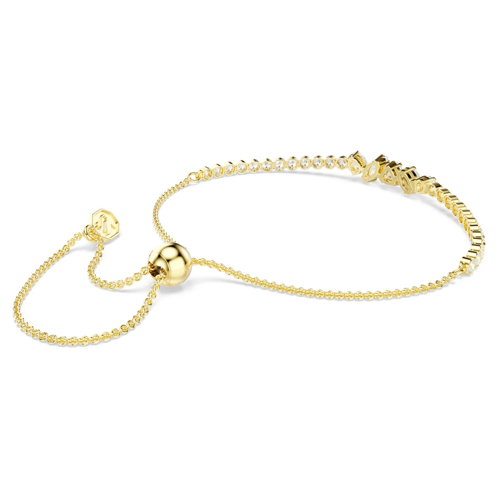 Mesmera Bracelet (Mixed Cuts, White, 18K Gold Finish) 5747939