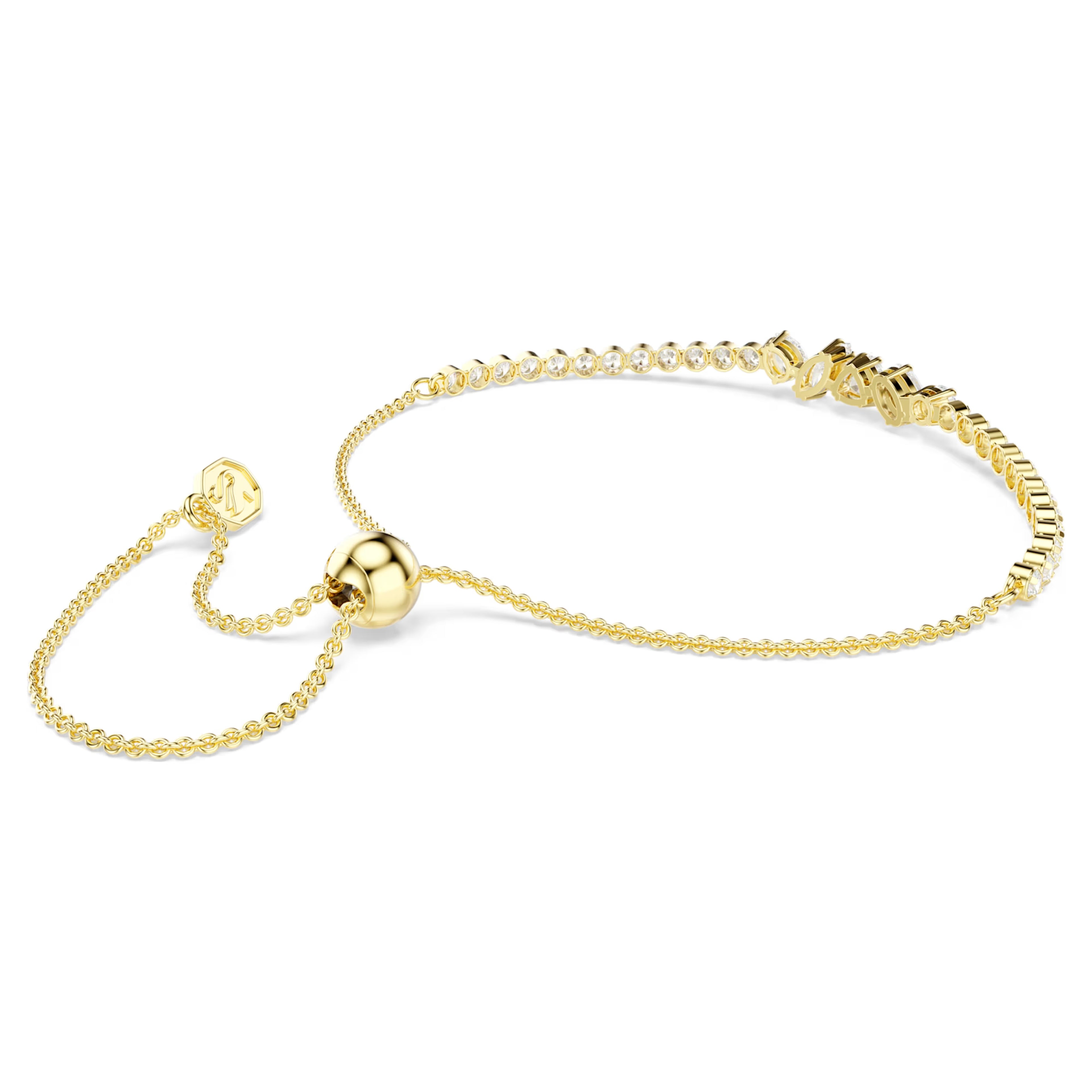Mesmera Bracelet (Mixed Cuts, White, 18K Gold Finish) 5747939
