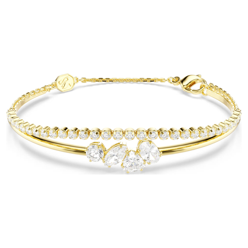 Mesmera bracelet Mixed cuts, White, 18K gold finish 5747953