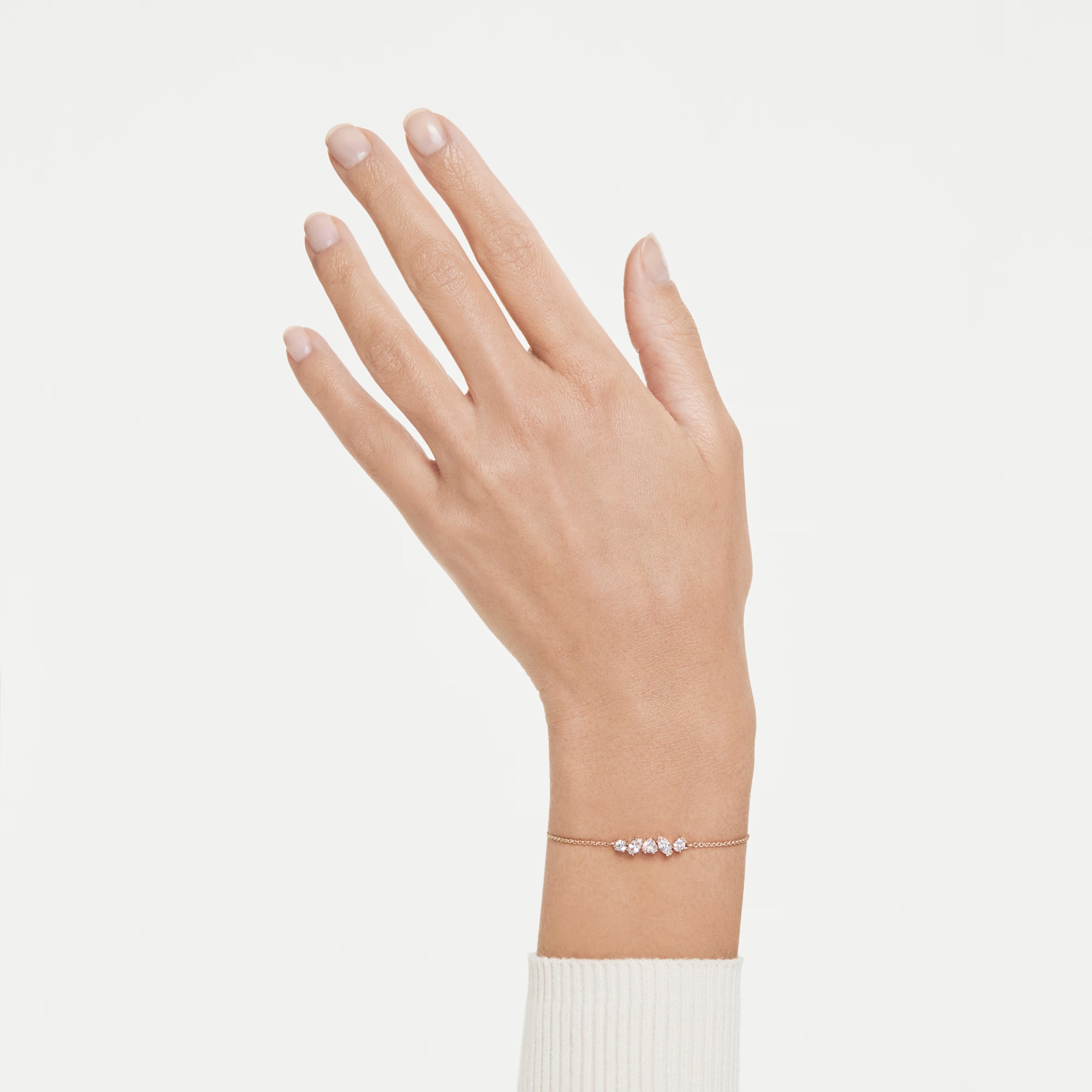 Mesmera Bracelet (Mixed Cuts, White, 18K Rose Gold Finish) 5764801