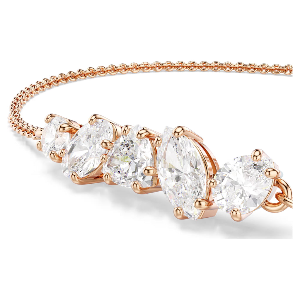 Mesmera Bracelet (Mixed Cuts, White, 18K Rose Gold Finish) 5764801