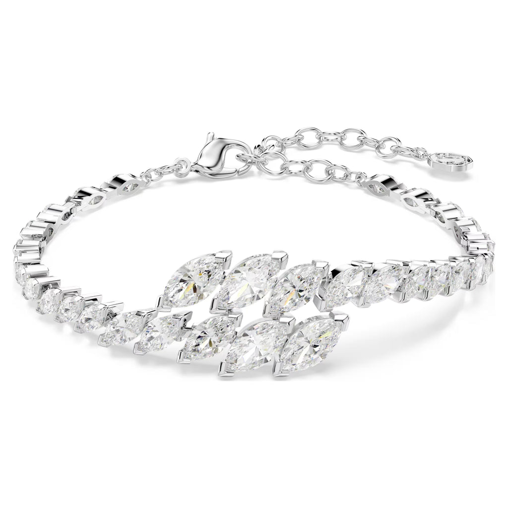 Mesmera Marquise Cut Bracelet (White, Rhodium Plated) 5748014