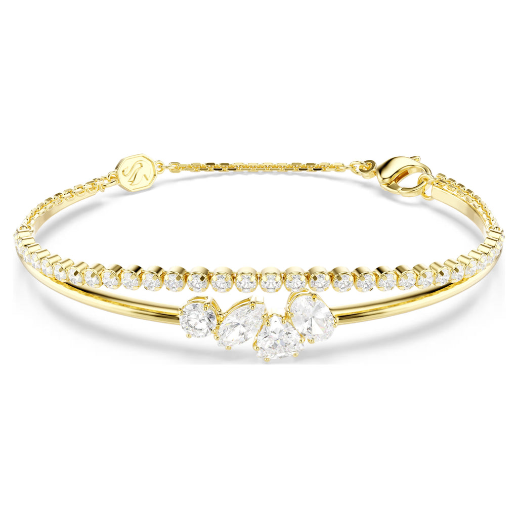 Mesmera bracelet Mixed cuts, White, 18K gold finish 5747953