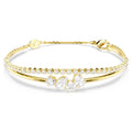 Mesmera bracelet Mixed cuts, White, 18K gold finish 5747953