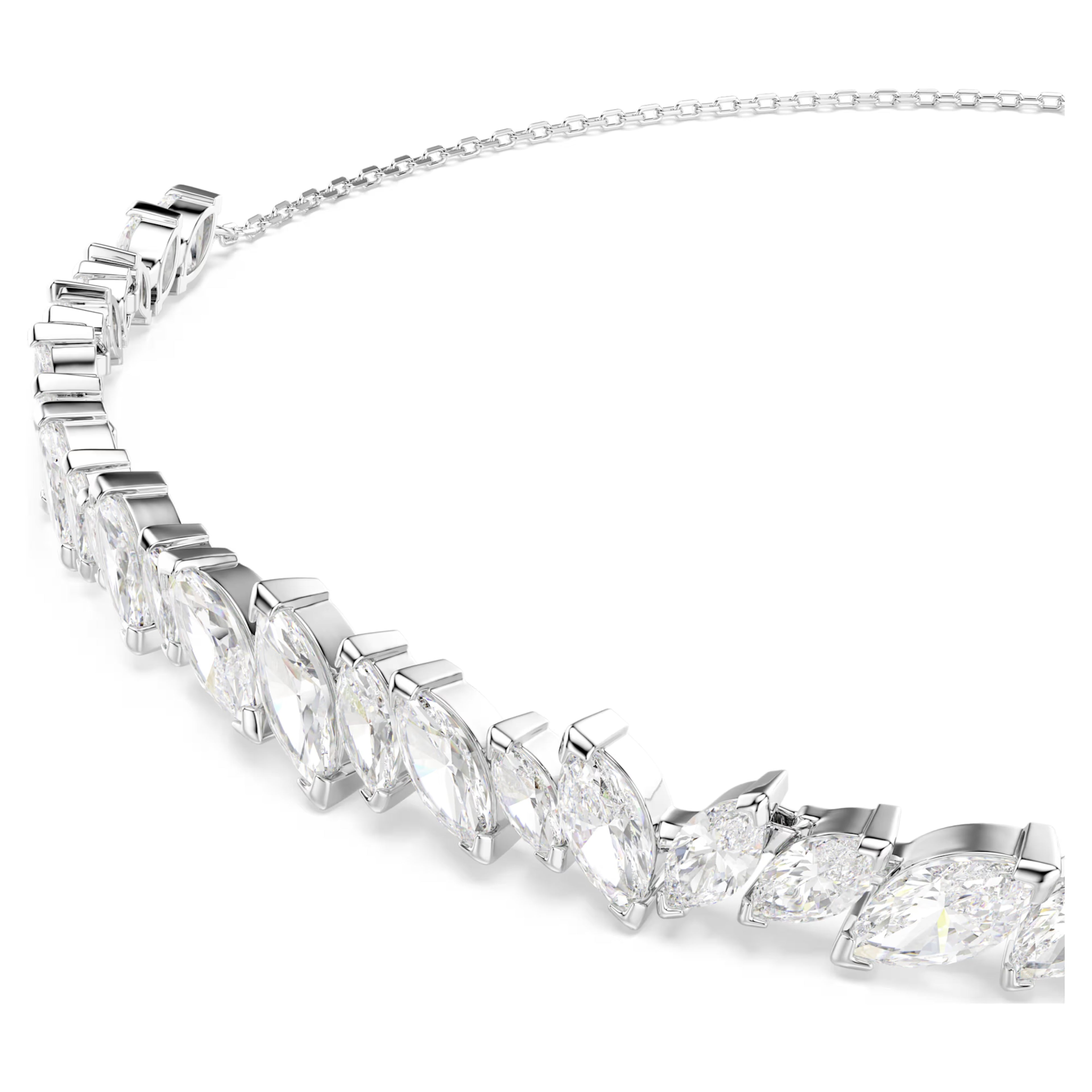 Mesmera choker Marquise cut, White, Rhodium plated 5755905