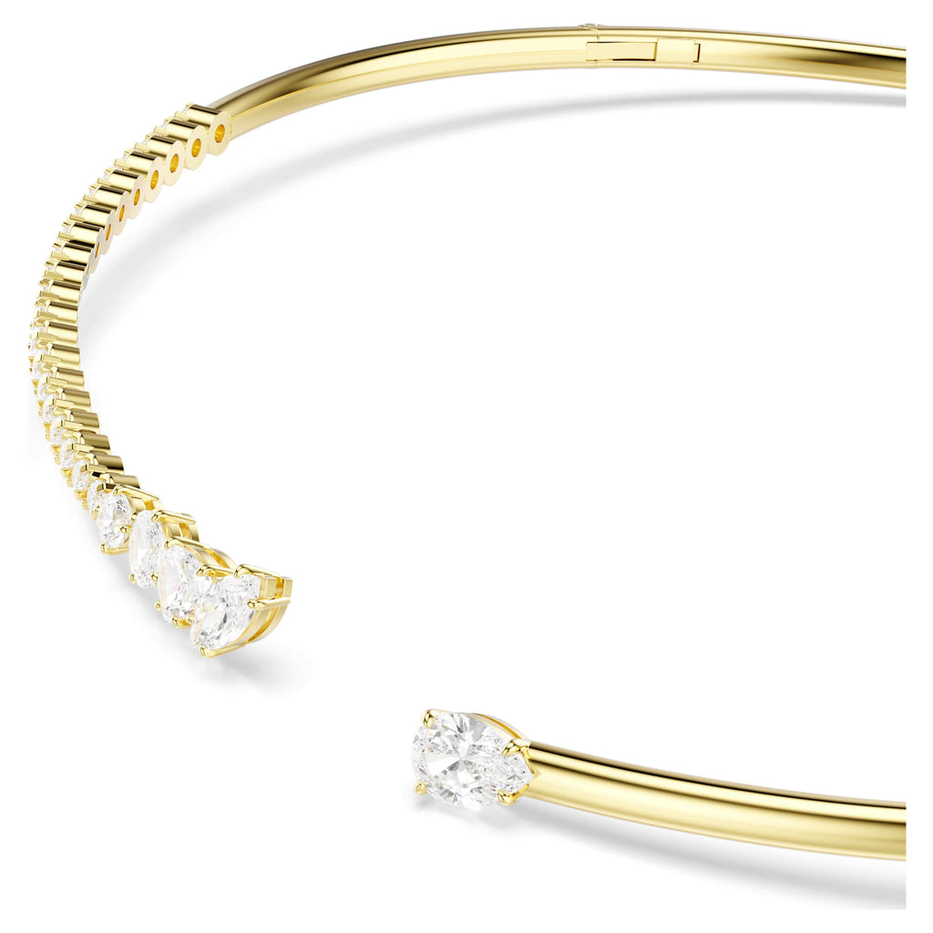Mesmera choker Mixed cuts, White, 18K gold finish, Size M 5765320
