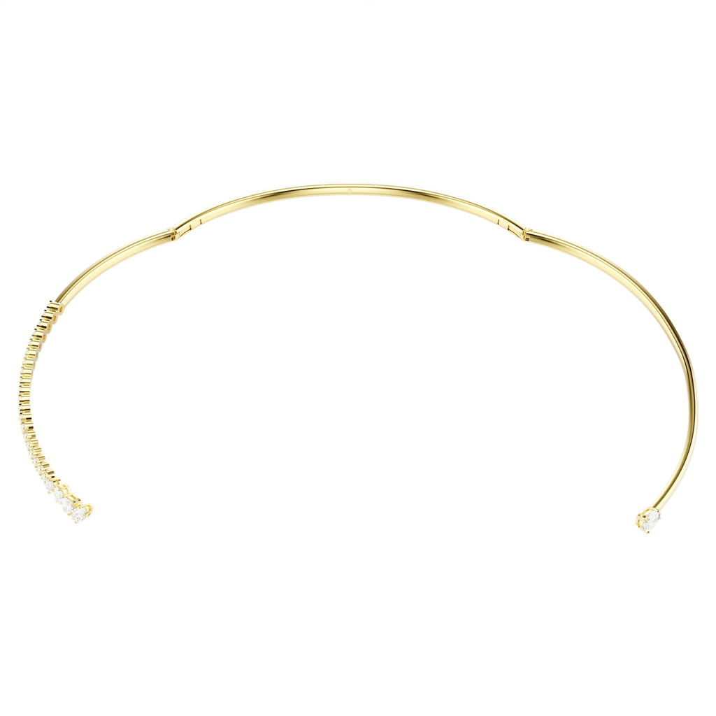 Mesmera choker Mixed cuts, White, 18K gold finish, Size M 5765320