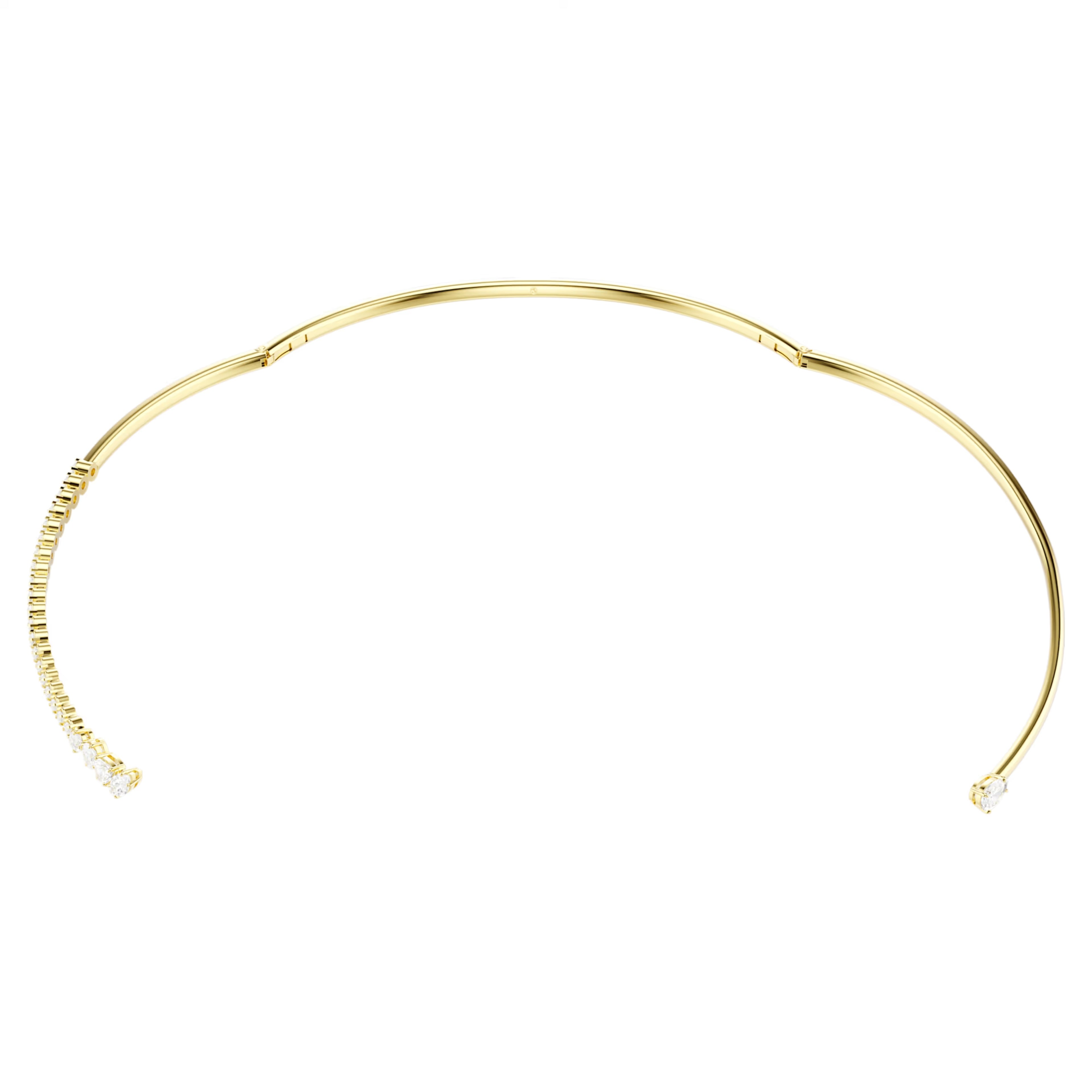 Mesmera choker Mixed cuts, White, 18K gold finish, Size M 5765320