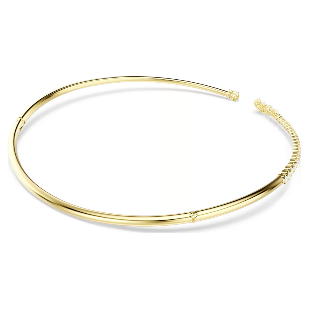 Mesmera choker Mixed cuts, White, 18K gold finish, Size M 5765320