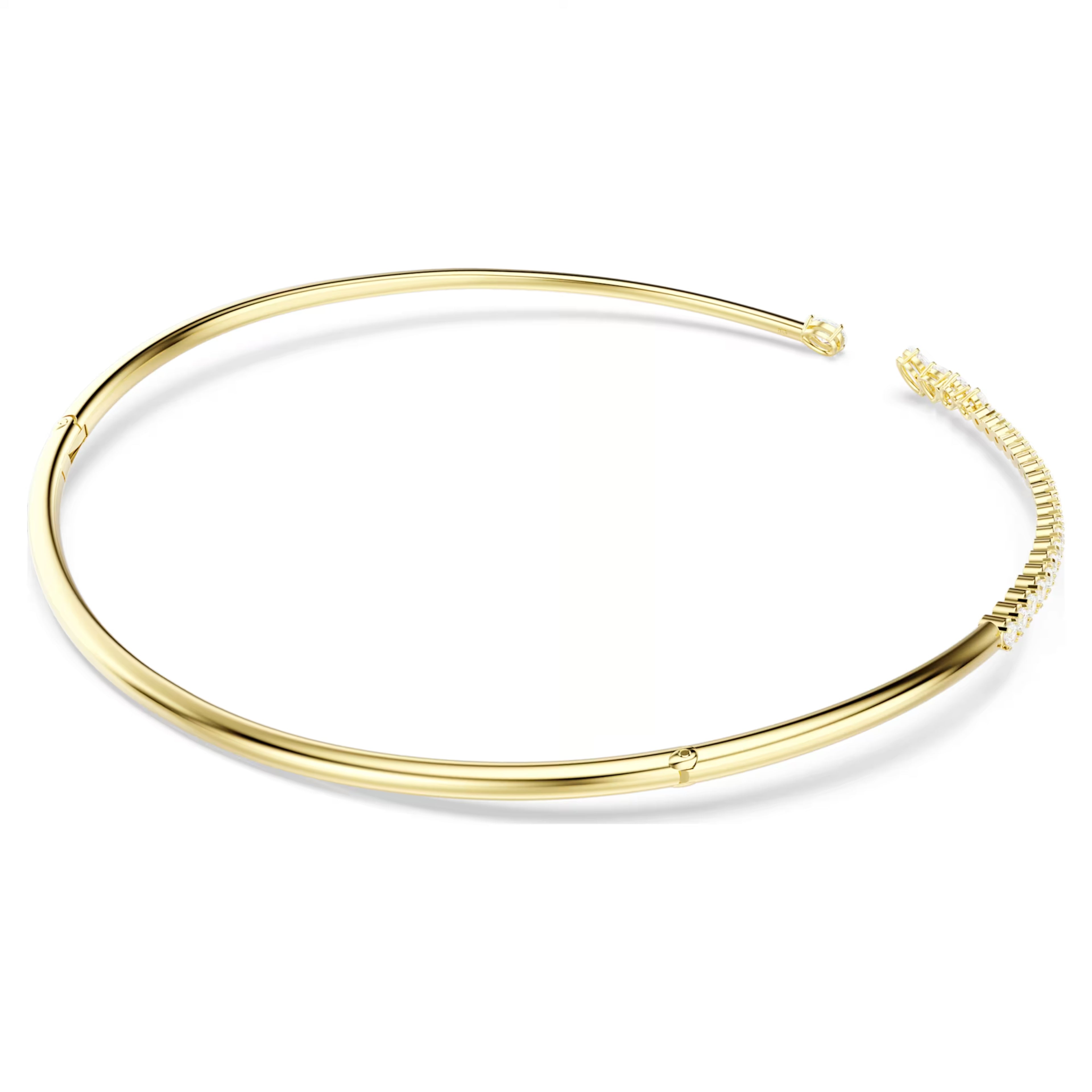 Mesmera choker Mixed cuts, White, 18K gold finish, Size M 5765320