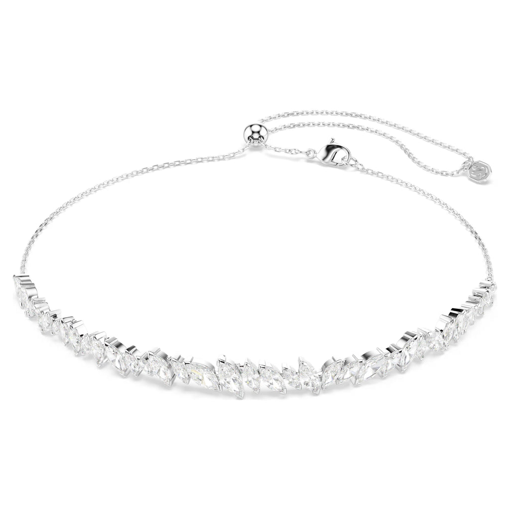 Mesmera choker Marquise cut, White, Rhodium plated 5755905