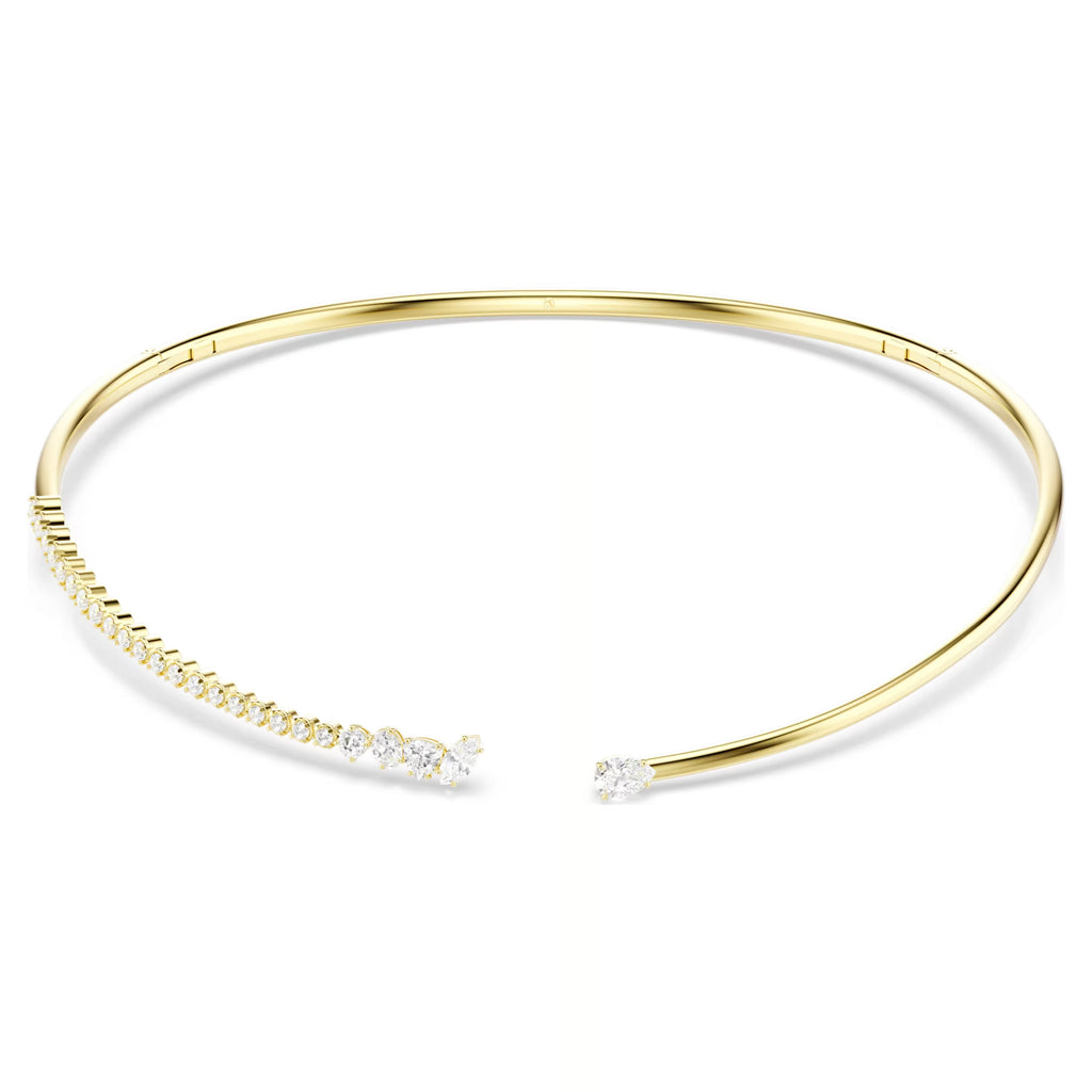 Mesmera choker Mixed cuts, White, 18K gold finish, Size M 5765320