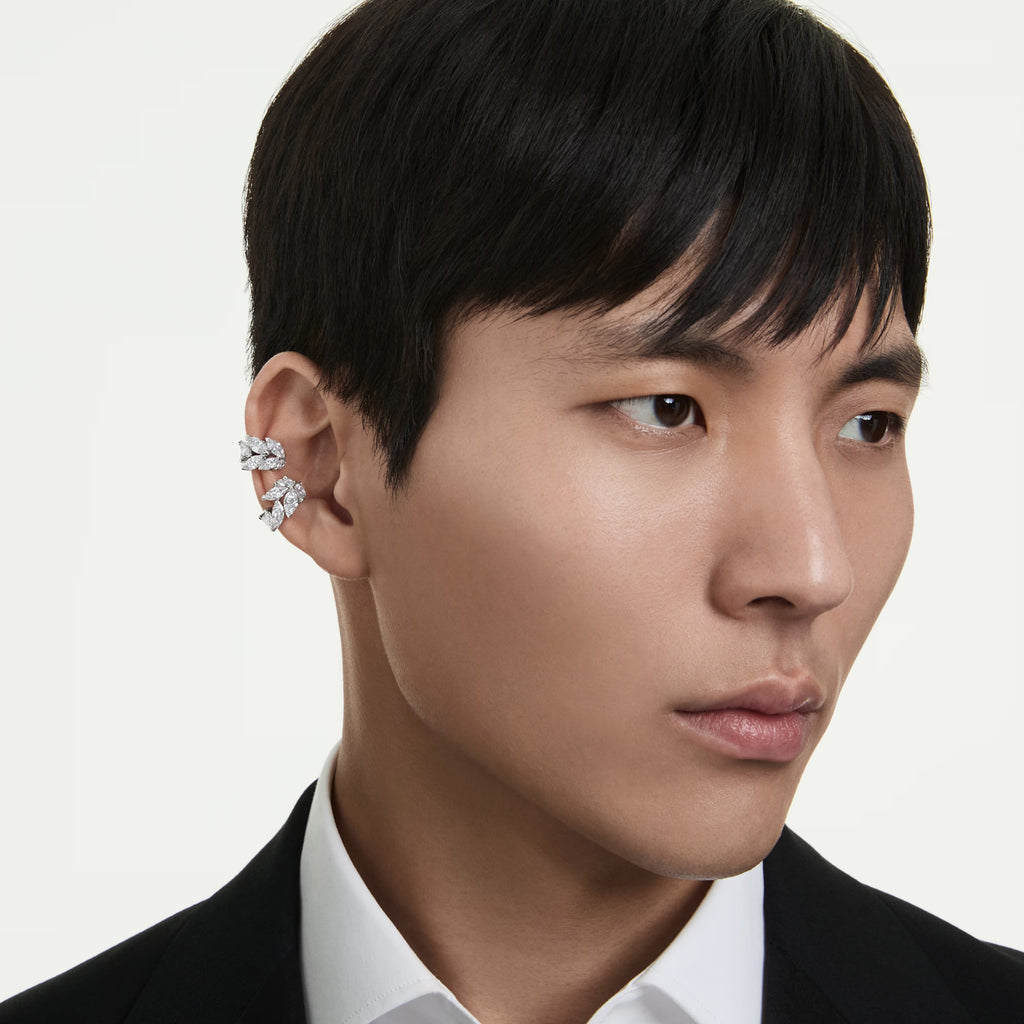 Mesmera Ear Cuffs (Marquise Cut, White, Rhodium Plated) 5747998