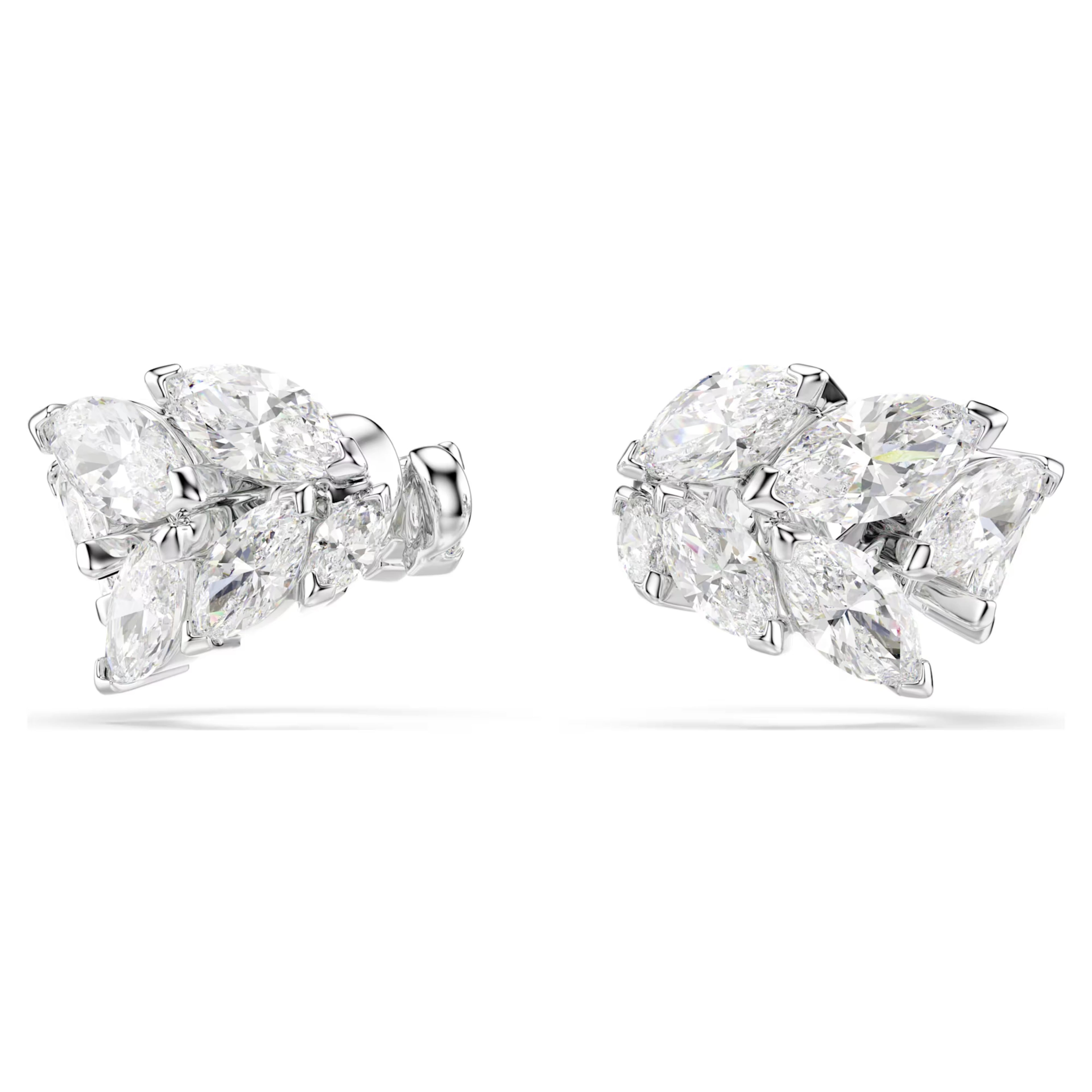 Mesmera Ear Cuffs (Marquise Cut, White, Rhodium Plated) 5747998
