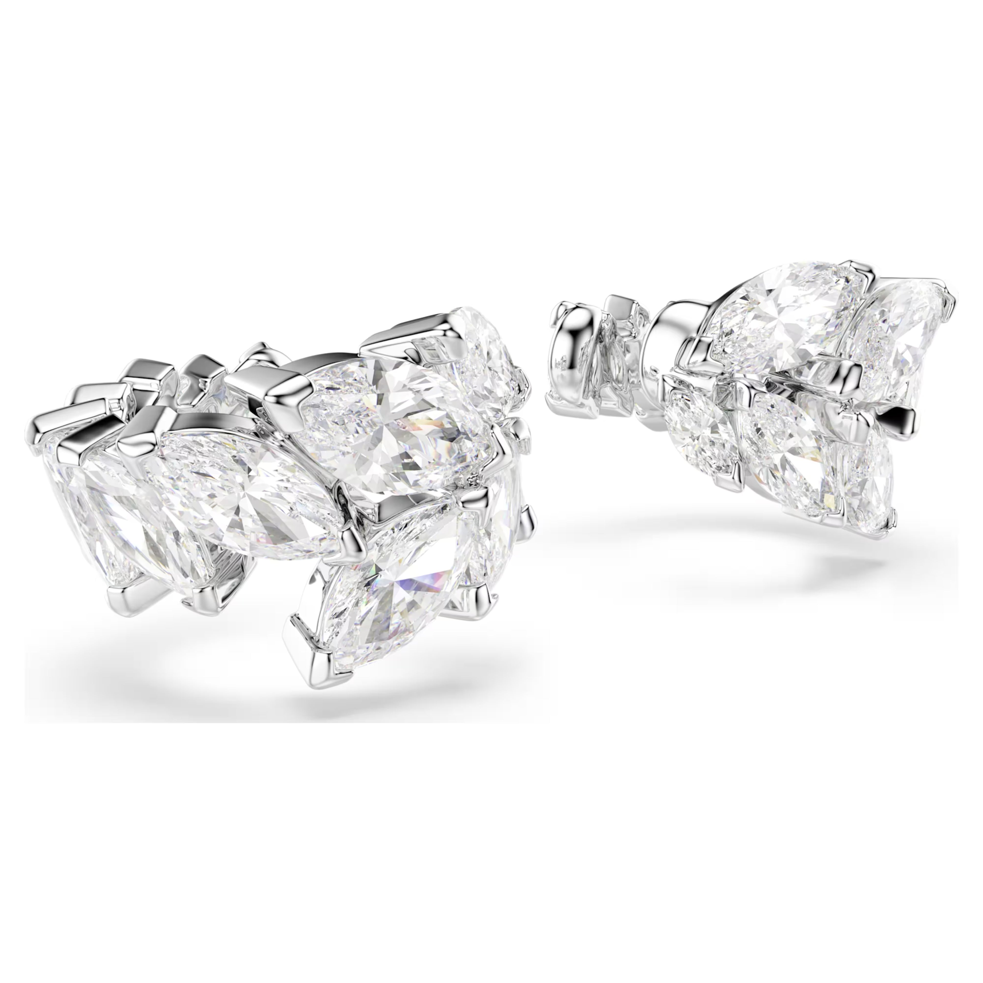 Mesmera Ear Cuffs (Marquise Cut, White, Rhodium Plated) 5747998