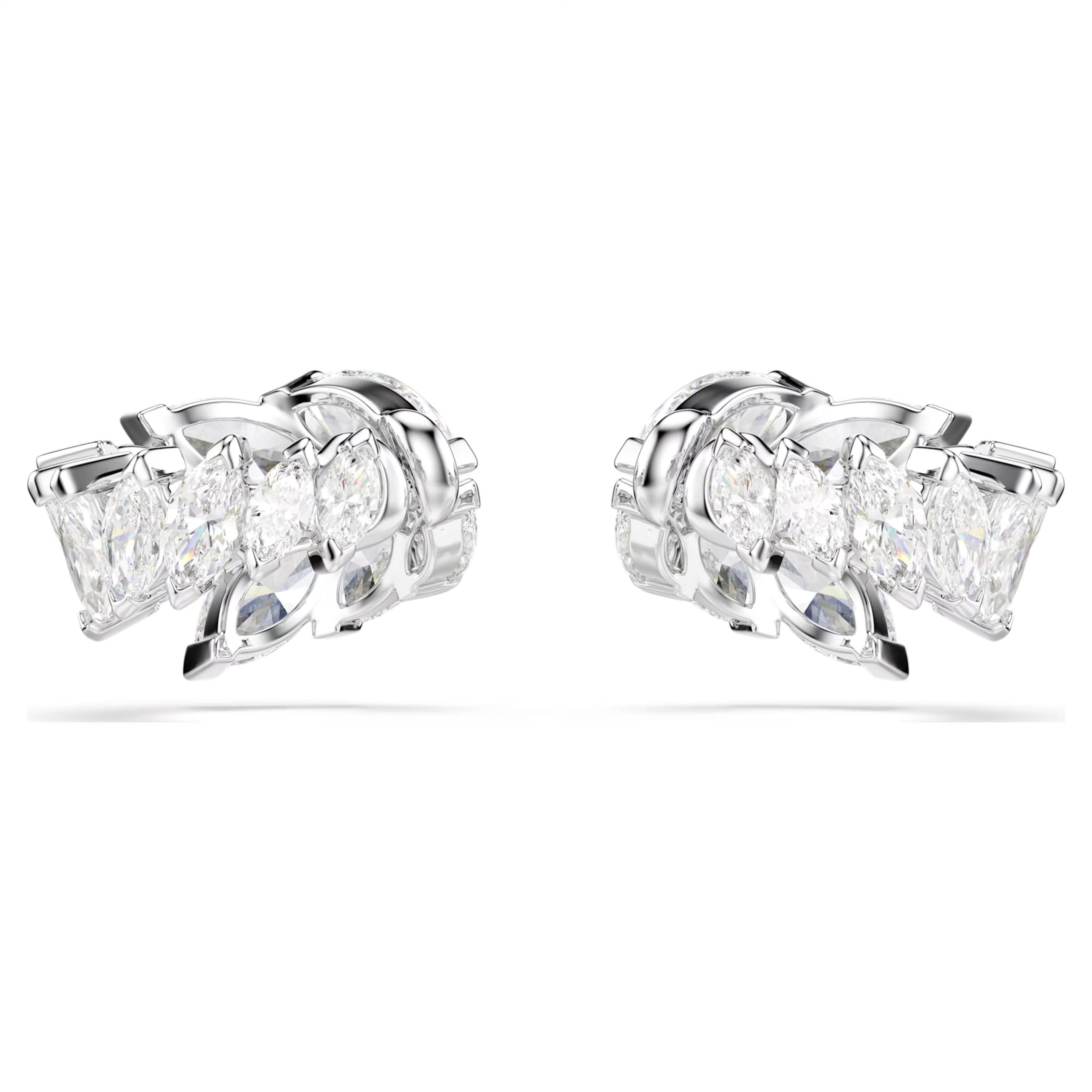 Mesmera Ear Cuffs (Marquise Cut, White, Rhodium Plated) 5747998
