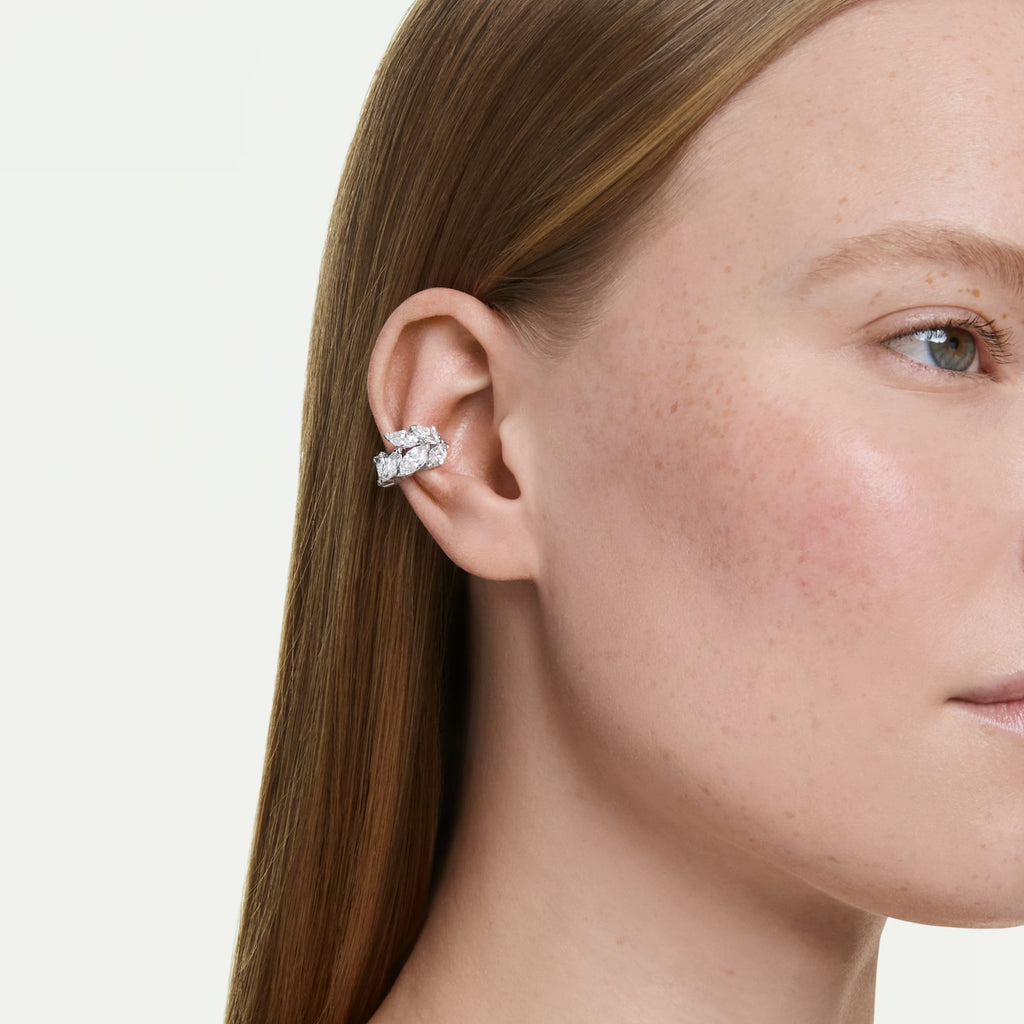 Mesmera Ear Cuffs (Marquise Cut, White, Rhodium Plated) 5747998