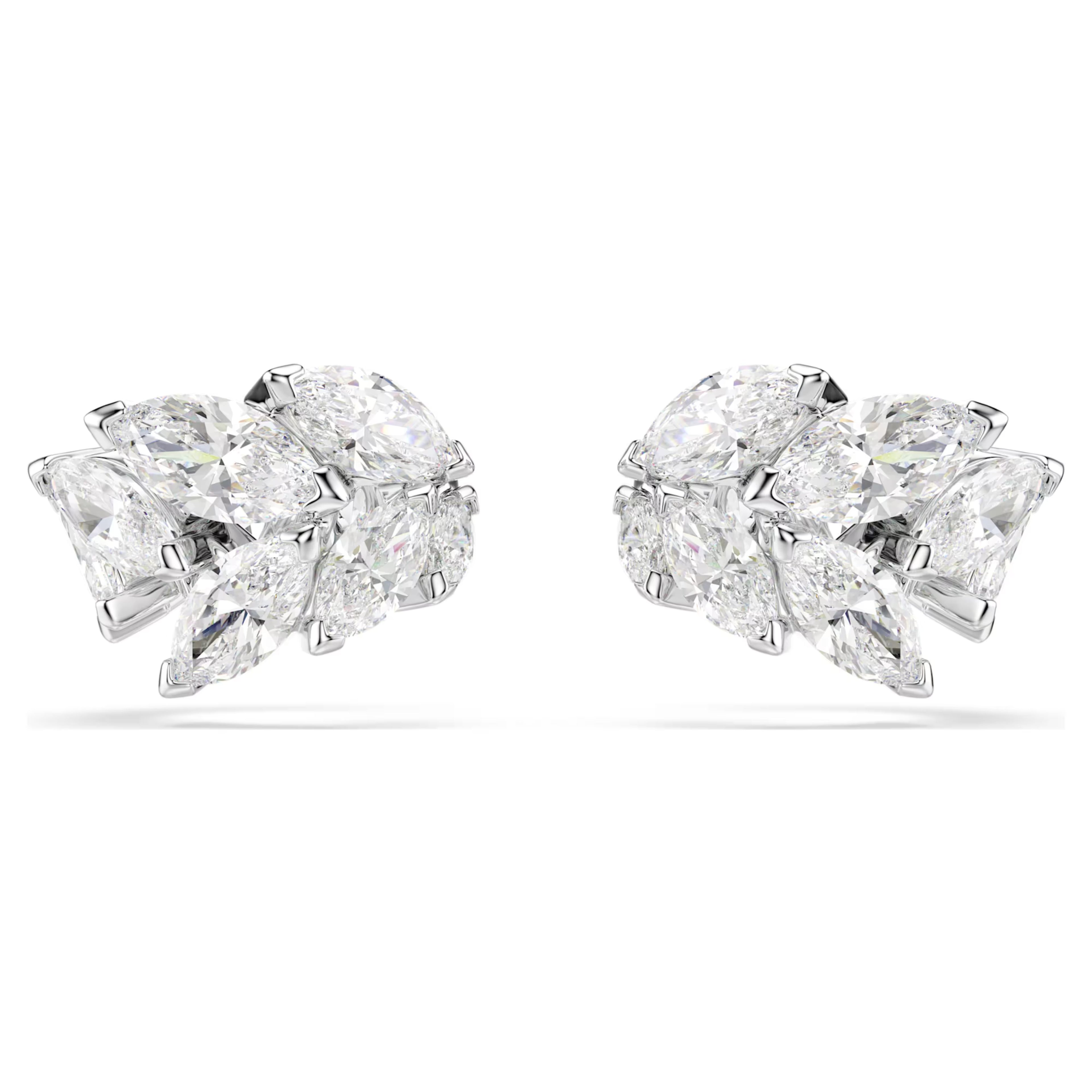 Mesmera Ear Cuffs (Marquise Cut, White, Rhodium Plated) 5747998
