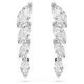 Mesmera Short Drop Earrings (Marquise Cut, White, Rhodium Plated) 5748007