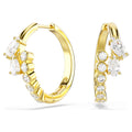 Mesmera Hoop Earrings (Mixed Cuts, White, 18K Gold Finish) 5761975