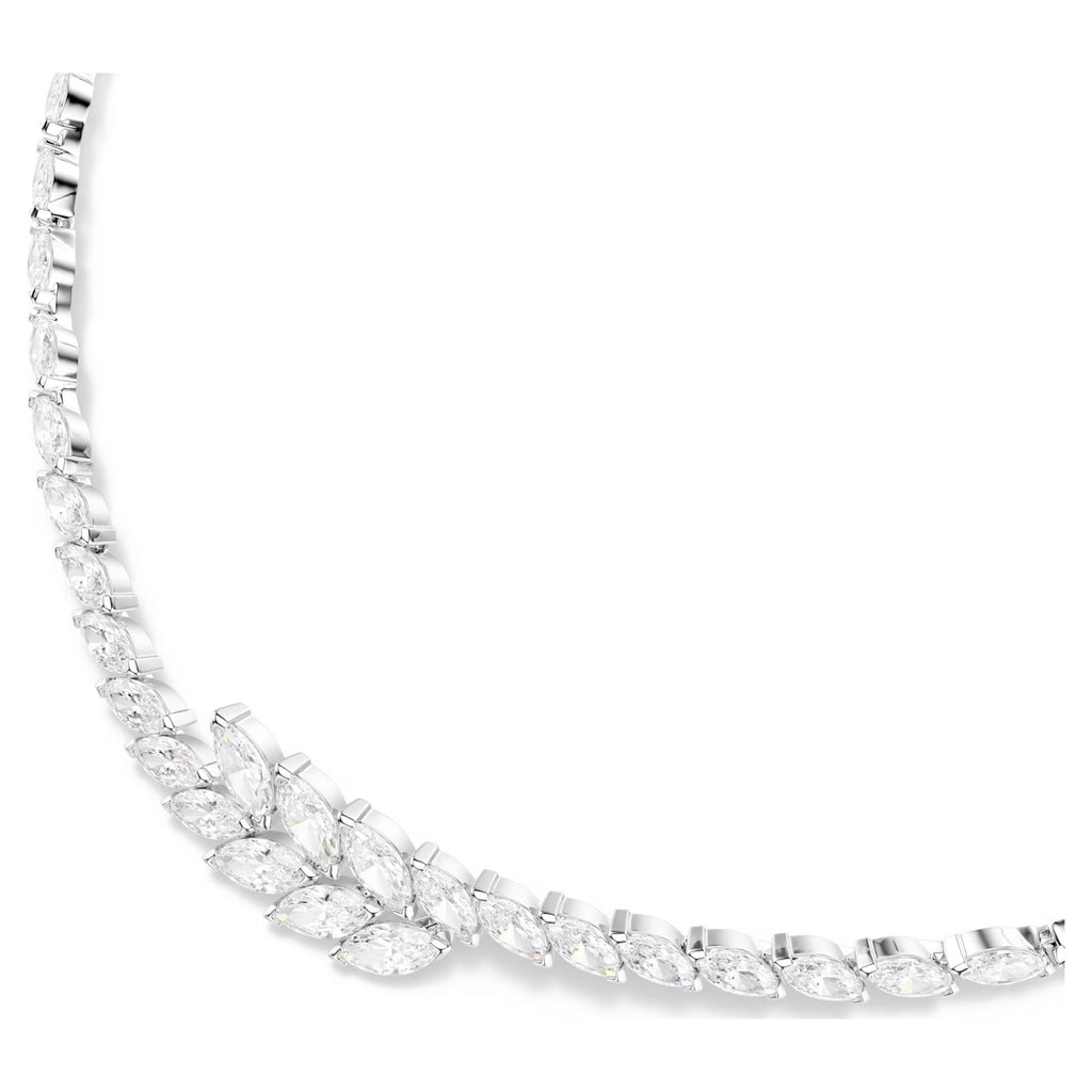 Mesmera Overlapping Necklace (Marquise Cut, White, Rhodium Plated) 5748004
