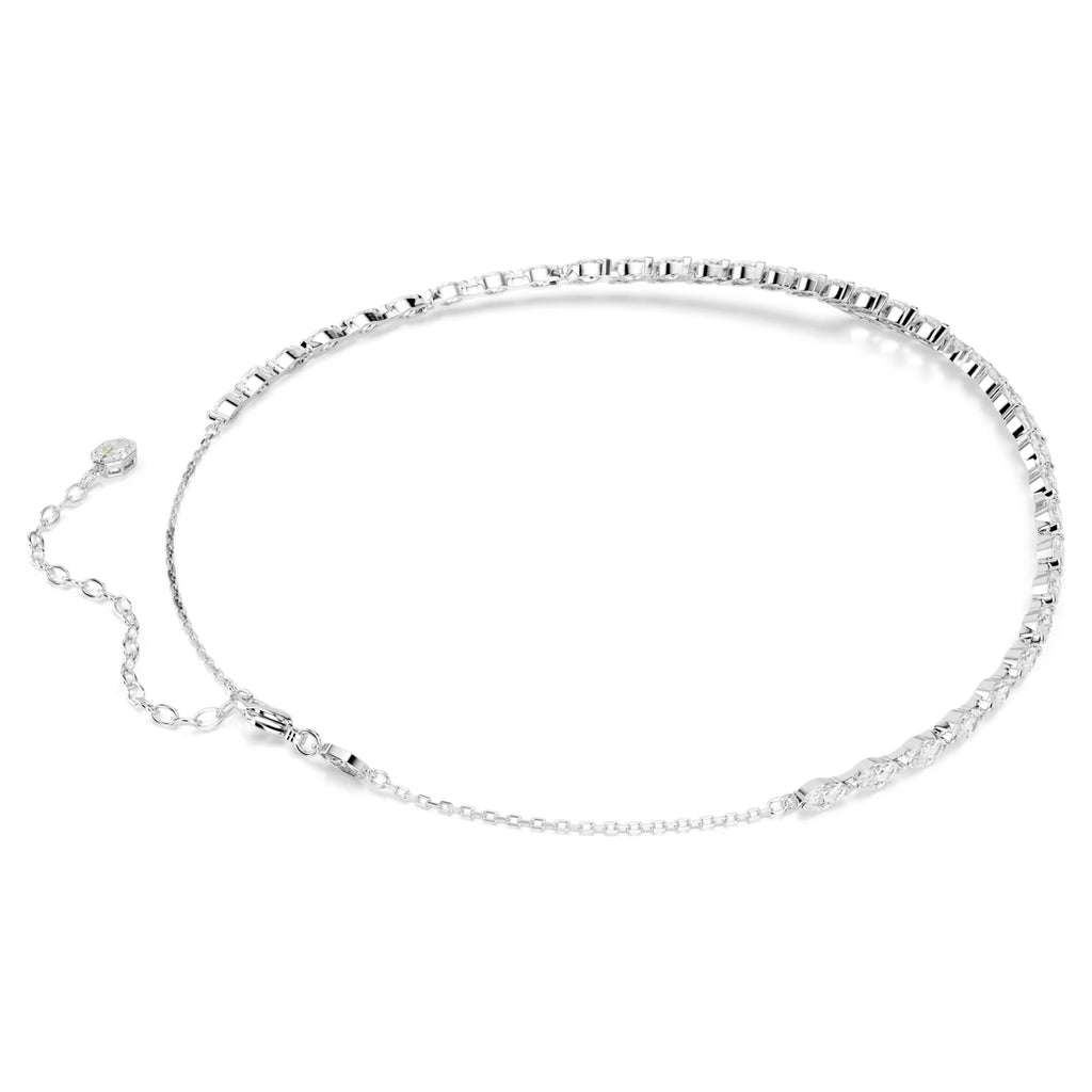Mesmera Overlapping Necklace (Marquise Cut, White, Rhodium Plated) 5748004