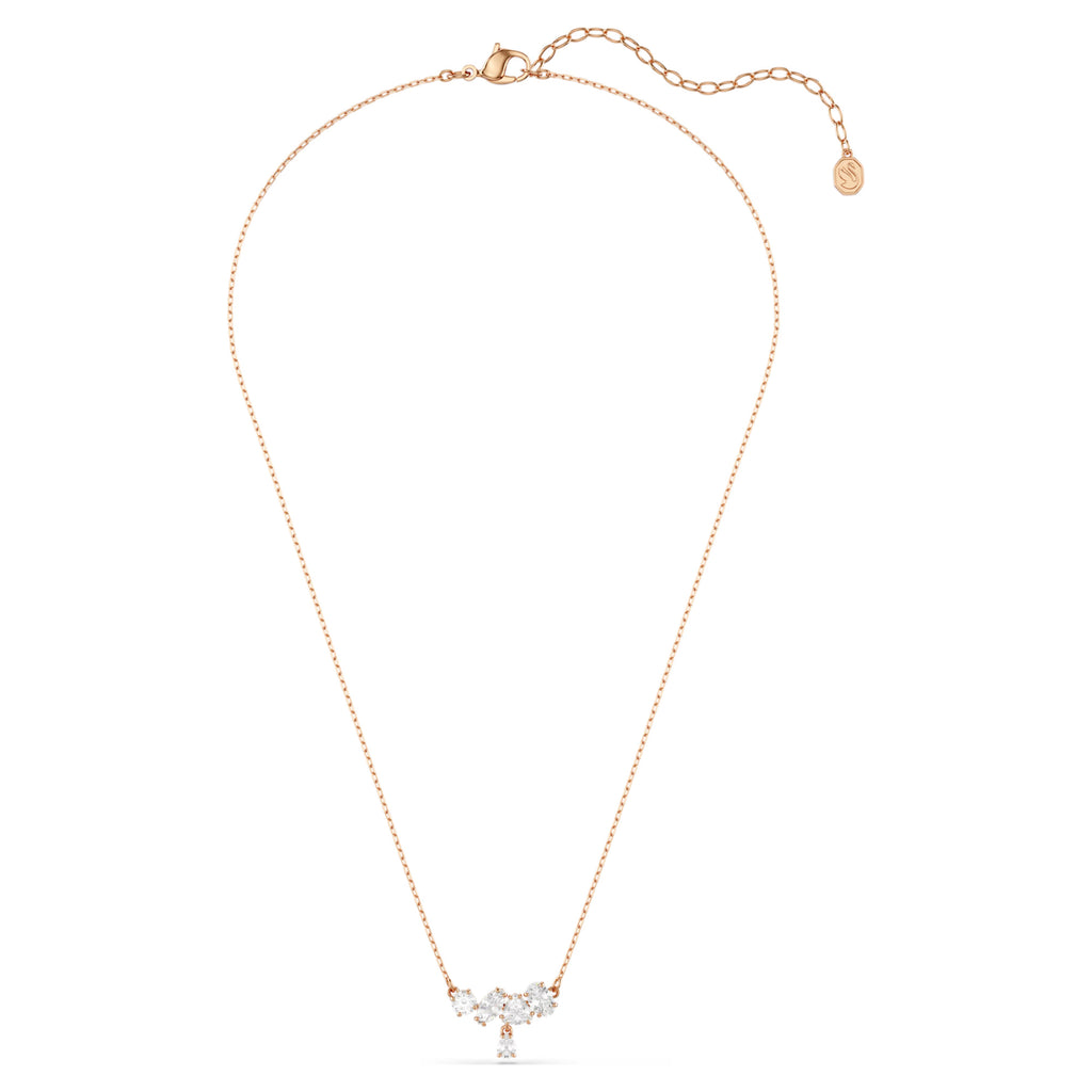 Mesmera Necklace (Mixed Cuts, White, 18K Rose Gold Finish) 5747996