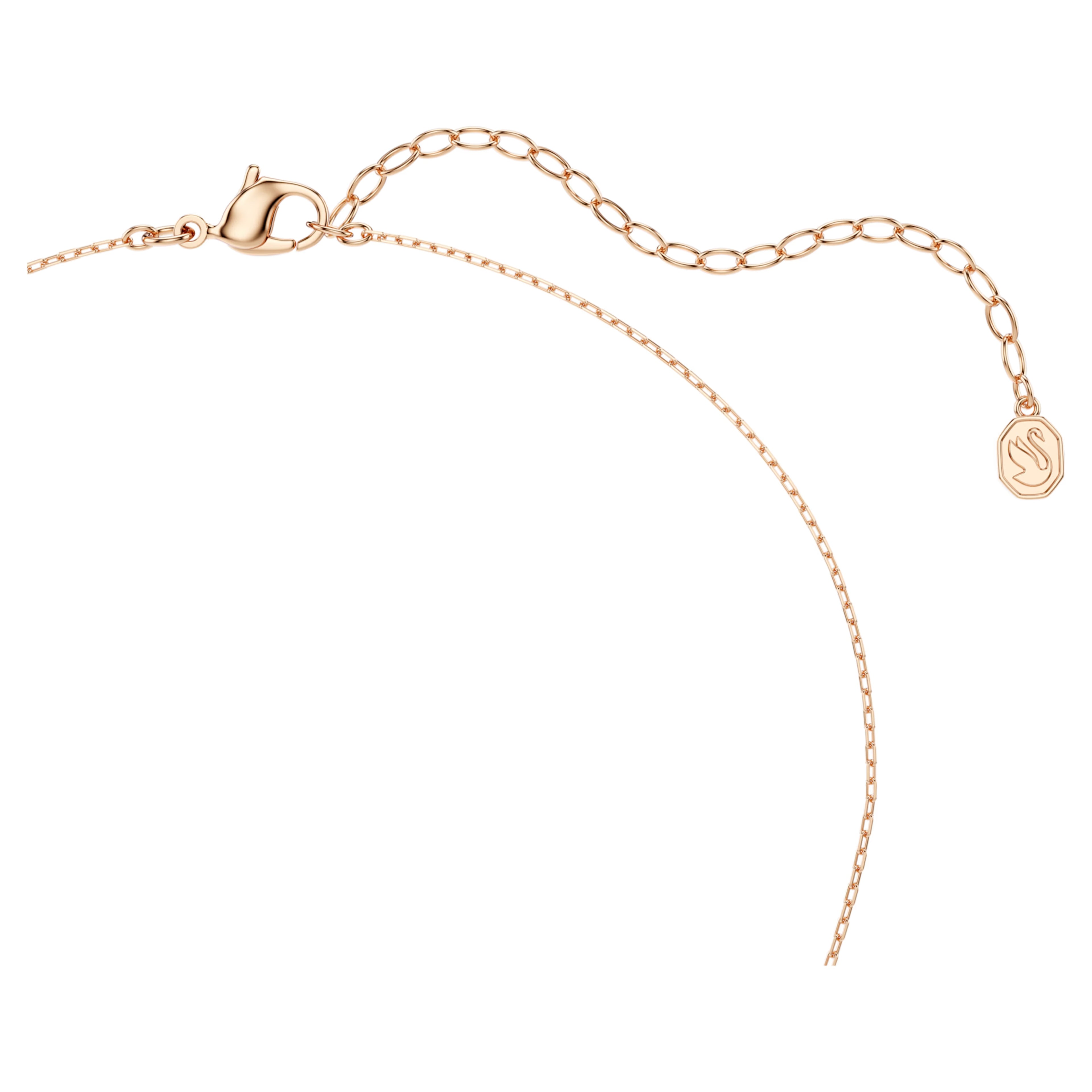 Mesmera Necklace (Mixed Cuts, White, 18K Rose Gold Finish) 5747996