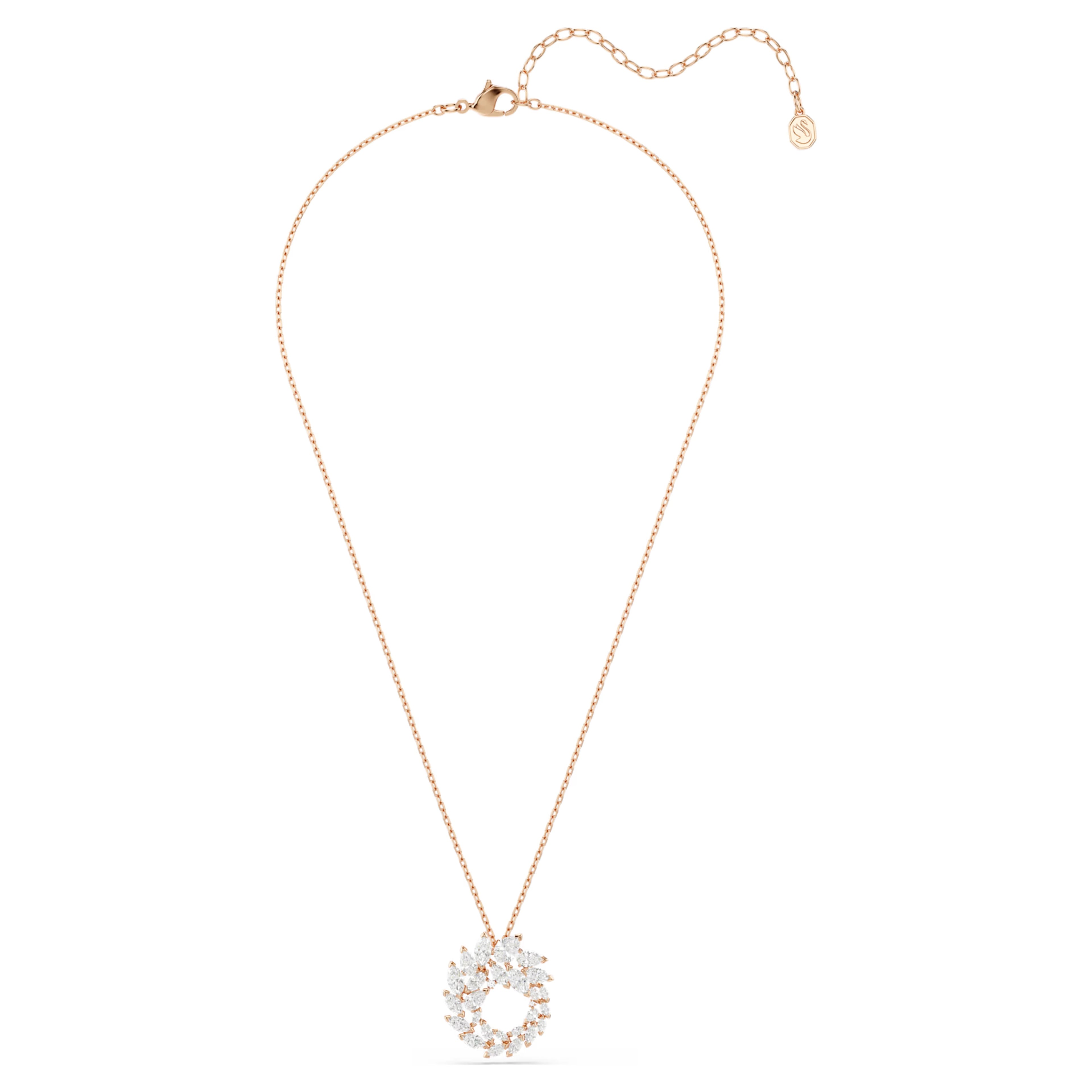 Mesmera pendant Marquise cut, White, 18K rose gold finish 5764188