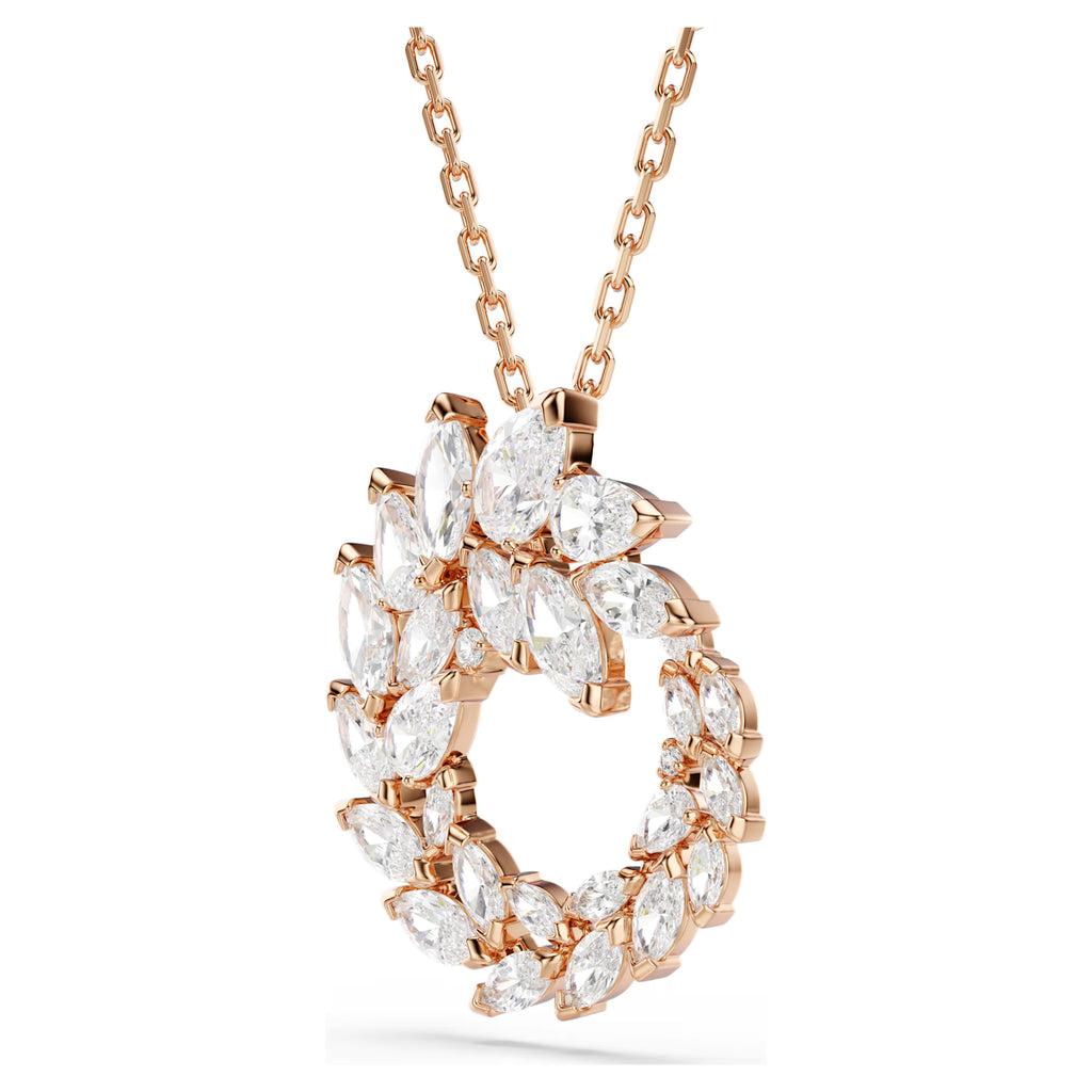 Mesmera pendant Marquise cut, White, 18K rose gold finish 5764188