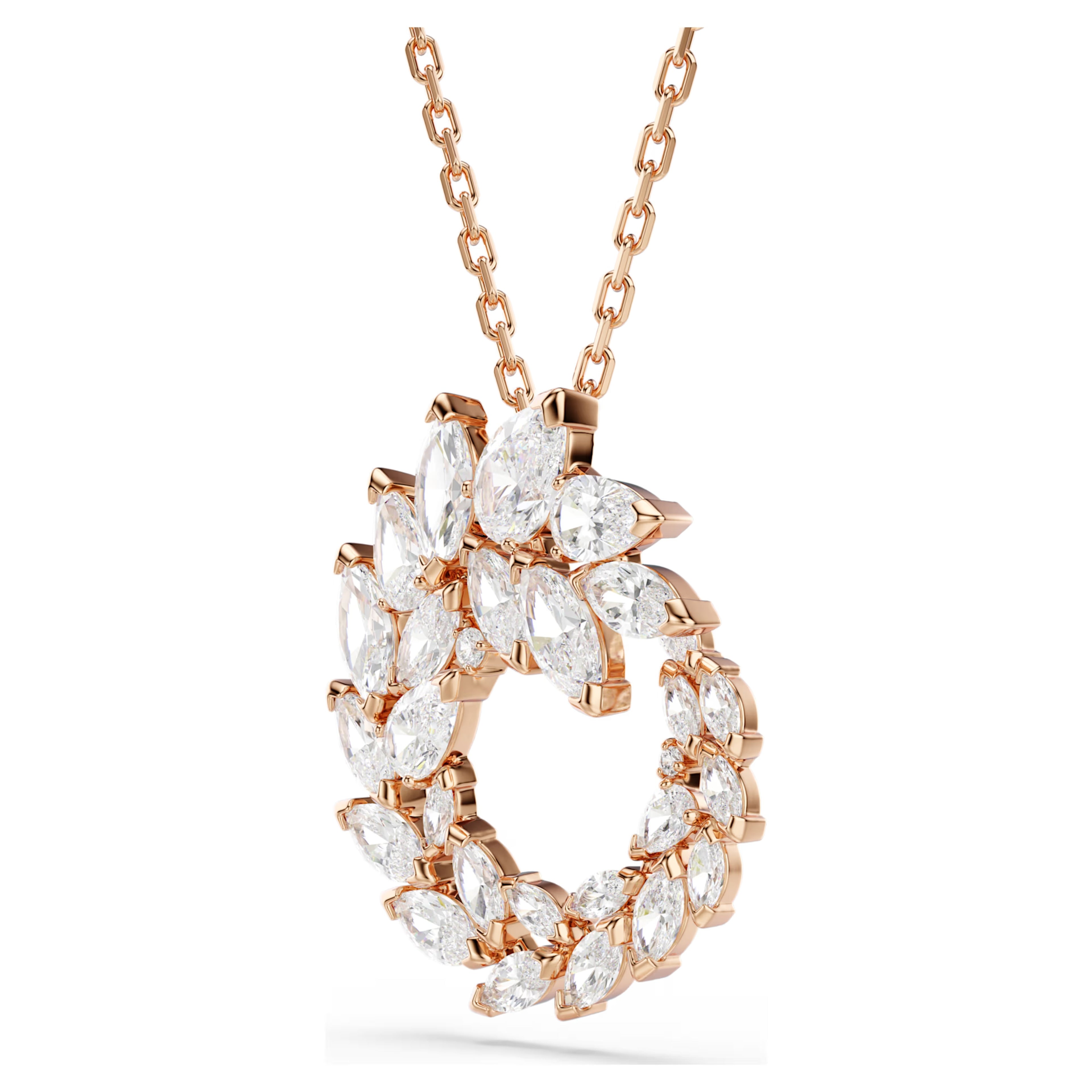 Mesmera pendant Marquise cut, White, 18K rose gold finish 5764188
